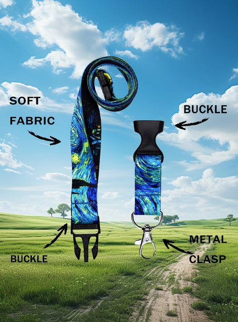 Lanyard for Keys - Premium Soft Silky Wide Strapped ID Teacher Lanyard with Spring Clip