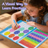 Aurevita Magnetic Fraction Educational Puzzle with Fraction Tiles & Circles, Math Manipulatives Montessori Learning