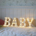 Light Up Letters for Baby Shower Decoration, Battery Powered Marquee LED Letter Lights for Party Table Centerpieces