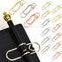 Zrwcvxy 15 pcs Multifunctional Pen Clips, Large Size Paperclip Holders for Notebooks and Papers, Gold/Silver/Rose Gold