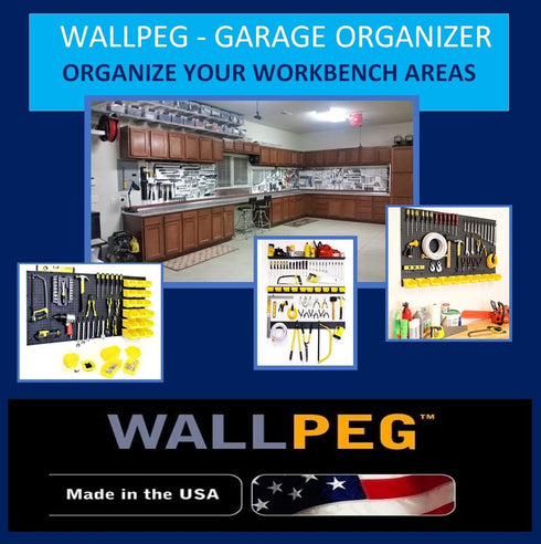 WallPeg Pegboard Bins, Garage Organization Parts Bin Kit, Larger Size Bins for Home, Office, Crafts