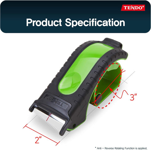 Heavy Duty Shipping Tape Dispenser: TENDO° Essential Line, Eco-Friendly 2’’ Master Piece Dispenser