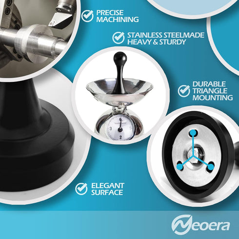 Neoera Magnetic Door Stop, Black - Strong Magnetic Door Catch, Premium Stainless Steel, Heavy Duty, 4 Pack