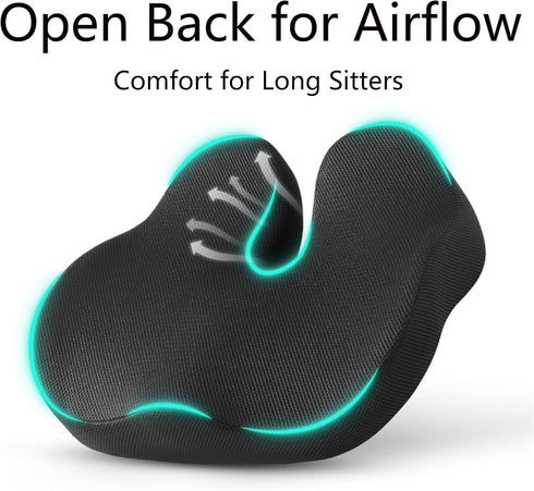 TBAGKIT 4.7" Gifts for Men Christmas Seat Cushion for Office Chair, Large Ergonomic Memory Foam for Sciatica