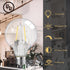 E ENERGETIC LIGHTING Dimmable LED Edison Light Bulb, G25 (G80) Globe Bulb, 60W Equivalent, 6-Pack
