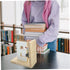 Minimalist E-Shaped Wooden Bookends - Elegant Desk Book Stoppers