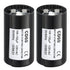 PATIKIL Motor Start Capacitor, 2 Pack 108-130uF/Mfd 125V 50/60Hz CD60 Run Capacitor for Electric Motor