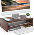 FITUEYES Monitor Stand - 2 Tier Computer Monitor Riser Shelf, Wood Desktop