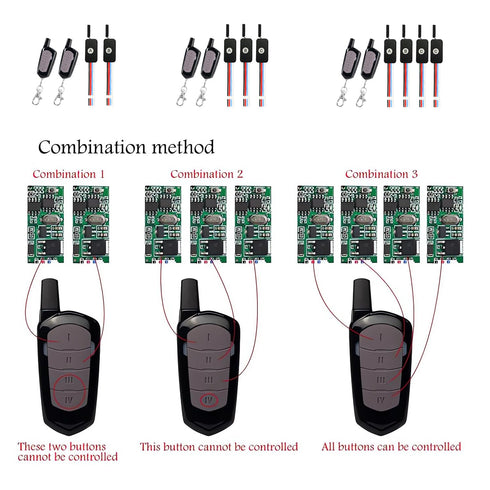 12V 3A 164FT Waterproof Remote Switch | Wireless Relay | Garage Door/Rolling Shutter Controller