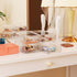 Organizer Storage Plastic Drawer for Desk, 2 Pcs 4x8 2 Drawer Desktop Office Supplies, Clear Desk Accessories