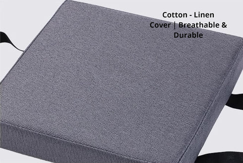 FANGMING 10/11/12/14/16 Inch 11"x11") Square Chair Cushion with Ties Non Slip Memory Foam Bar Stool Cushion Thick Seat