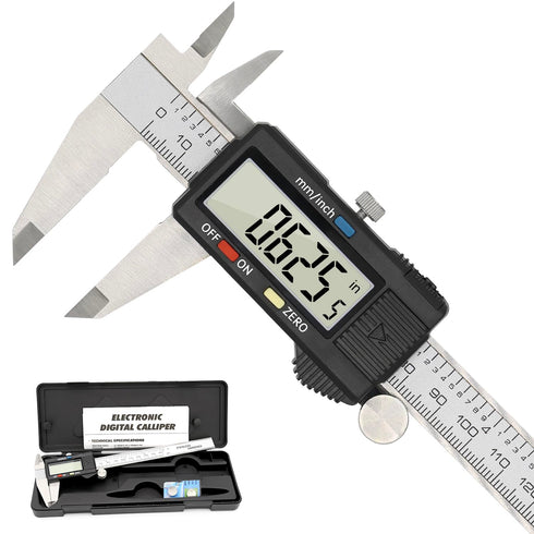 Digital Caliper Precise Measuring Tool, Vizbrite 6 inch Stainless Steel Electronic Vernier Calipers
