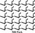 JSP Manufacturing Non-Locking Plastic Pegboard Hooks, L Style, 500 Black Craft Hooks