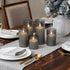 1 Set 5Gray Rechargeable Flameless Candles, Realistic Flickering LED Flame,Real Wax Candle with Remote Control