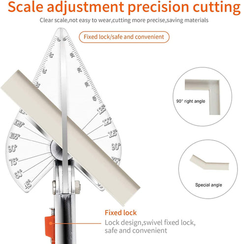 Multi Angle Miter Shear Cutter Hand Tools, 45-135 Degree Adjustable Angle Scissors, 2 Extra Spare Blades