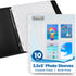 Dunwell Photo Sleeves for 3-Ring Binder, (3.5x5, 10 Pack) for 80 Pictures, Acid-Free Poly Plastic Album Refill Pages