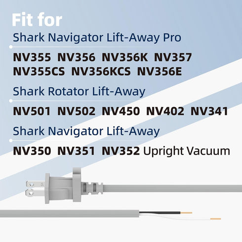 Vacuum Cleaner Power Cord 36ft Compatible for Shark Navigator Lift Away Upright Vacuum Pro NV355 NV360