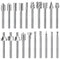20Pc HSS Router Bit Set with 1/8"(3mm) Shank for DIY Woodworking, Carving, Engraving, Drilling & Sculpting