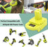 DM18RL Battery Adapter for Dewalt to Ryobi, Convert Dewalt 20V Lithium Battery to Ryobi 18V P107 P108 with 5V 2.1A MAX