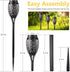 6 Pack Toodour Solar Torch Flame Lights, Solar Lights Outdoor with Flickering Flame, Waterproof Solar Pathway Lights