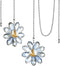 Ethanberg 2 Pieces Ceiling Fan Pull Chain, Decorative 1.8" Crystal Glass Flower Pendants