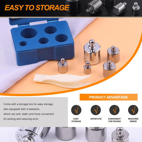 Precision Calibration Weight Set: Digital Balance Scale, Jewellery Scale (100g Set)