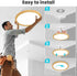 12Inch 28W 3200lm 3000K-6500K 1 Pack libtit Wood LED Flush Mount Ceiling Light, Brightness, Adjustable Color Temp |