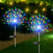 Solar Garden Lights Outdoor Waterproof - 2 Pack 120 LED Solar Firework Lights for Halloween Christmas Decorations
