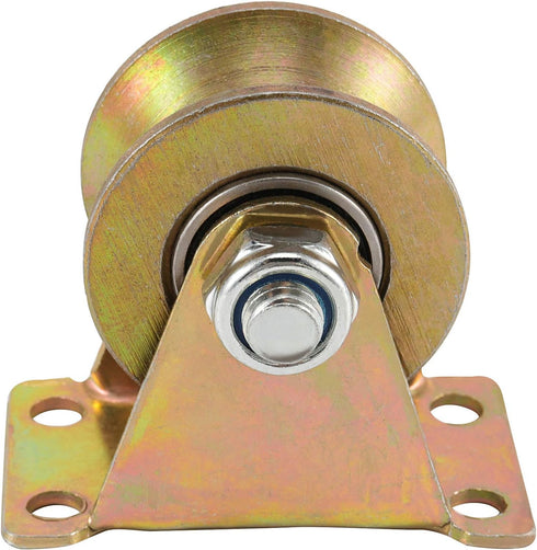 ZOENHOU 4 PCS 2 Inch 660 LB Steel U Groove Wheel Pulley, Heavy Duty Rigid Caster for Inverted Track