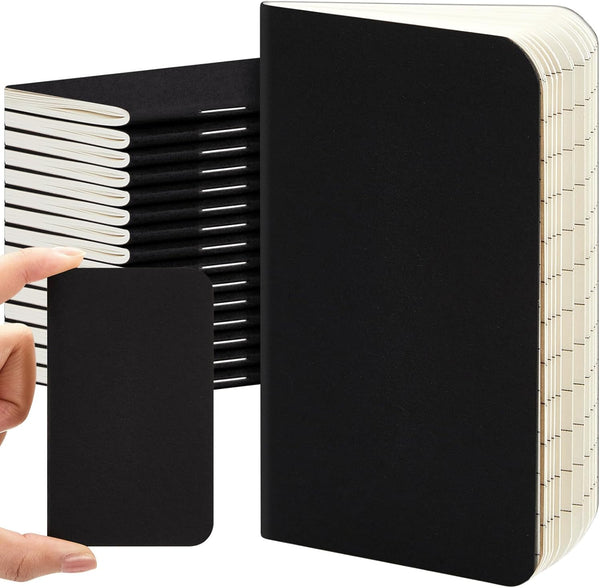 Outus 15 Pcs Pocket Notebook, Mini Journal 2.5 x 4, Kraft Paper Softcover Notepad for Students and Travelers