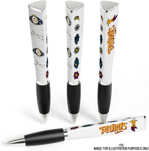 Zodiac Sign Ballpoint Pen (1 Pen, 3-Sided) Gifts for Zodiac Lovers, Horoscope Decor, Cool Astrology Gifts (Taurus Pen
