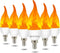 Bestview LED Flame Effect Light Bulbs, 3 Modes Flickering, Smart E12 Chandelier Base Candle Fire Light Bulb, 6 Pack
