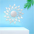 CUNYA 3D Mirror Sunflower Wall Decor Sticker - Peel and Stick Acrylic Mirrors for Living Room, Bedroom, Farmhouse