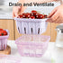 3-in-1 1 Berry Basket, Berry Keeper Box, Quart Vented Plastic Berry Containers for Fridge, Fruit Colander