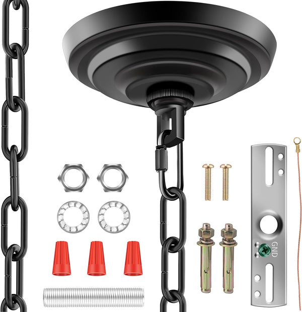 5-5/16 Inch Light Canopy Kit with 6 Feet Hanging Chain, Heavy Duty,