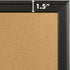 Quartet Cork Bulletin Board, Framed Black Corkboard, 11” x 17” Message Board (79279)