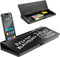 Desktop Dry Erase Board - Glass Dry Erase Board with Black Desk Buddy, Includes Markers and Eraser.