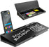 Desktop Dry Erase Board - Glass Dry Erase Board with Black Desk Buddy, Includes Markers and Eraser.