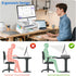 2-Tier AUPSEN White Monitor Stand Riser, Wood Computer Desk Organizer with Drawer, Pen Storage & Phone Holder, Office
