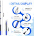 4.4FT 27 4" 9" Paint Roller Kit with Telescoping Extension Pole, PCS Paint Brushes Kit, Paint Roller, Paint Trays