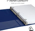 Samsill Durable 1 Inch D Ring Binder, Customizable Clear View Cover, Blue, 4 Pack, Holds 225 Pages