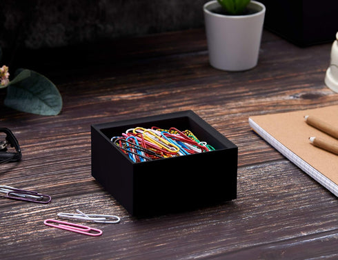 Bostitch Office Konnect Desk Organizer, Accessory Tray & Storage Cup Bundle for Desktop Storage (Black)