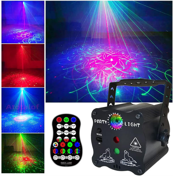 bubusan 2-in-1 Disco Ball Party Lights with Remote, Sound Activated LED Strobe Light