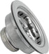 Spin and Seal Kitchen Basket Strainer Solid Stainless Steel Construction Fits 3-1/2"-4" Universal Fit, Removable Spin and Seal Strainer Assembly, Chrome