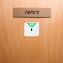 Office Privacy Sign - Do Not Disturb/Please Knock/Out of Office Magnetic Door Indicator (Square, Silver)