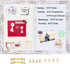 Bulletin Board Whiteboard Combo, Beige Felt Board for Office School Kitchen, White Wood Frame, 13"*17"