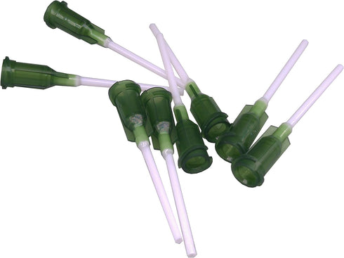Syringe Dispensing Needles with Luer Lock, 14 Ga x 1 Inch Length, Pack of 100, Blunt Tip, Heat-Resistant Plastic