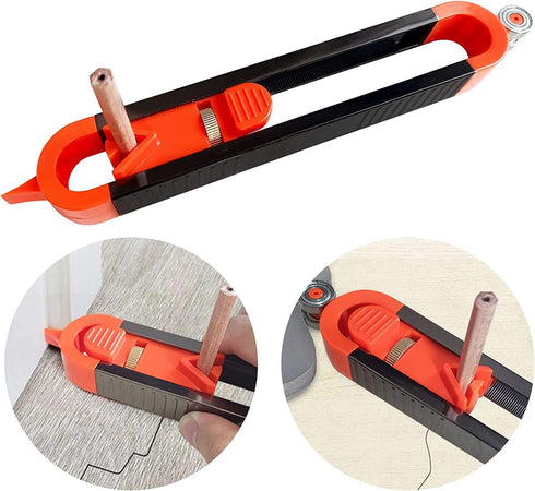 Precise Contour Scribe Tool for Woodworking, Upgrade Measuring Tools with Lock for Pencil, Professional Joiner