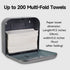 200 9.5" 3.5" JETWELL Multifold Paper Towel Dispenser, Wall Mount Tissue Dispenser with Smart Lock, Sheets ABS Plastic