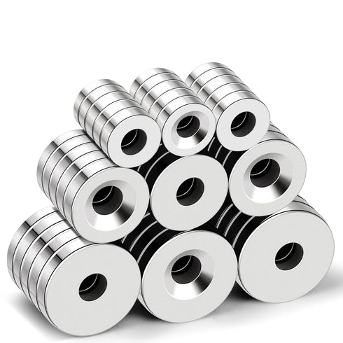 DIYMAG Strong Neodymium Disc Magnets, Rare Earth Magnet with Hole for Kitchen